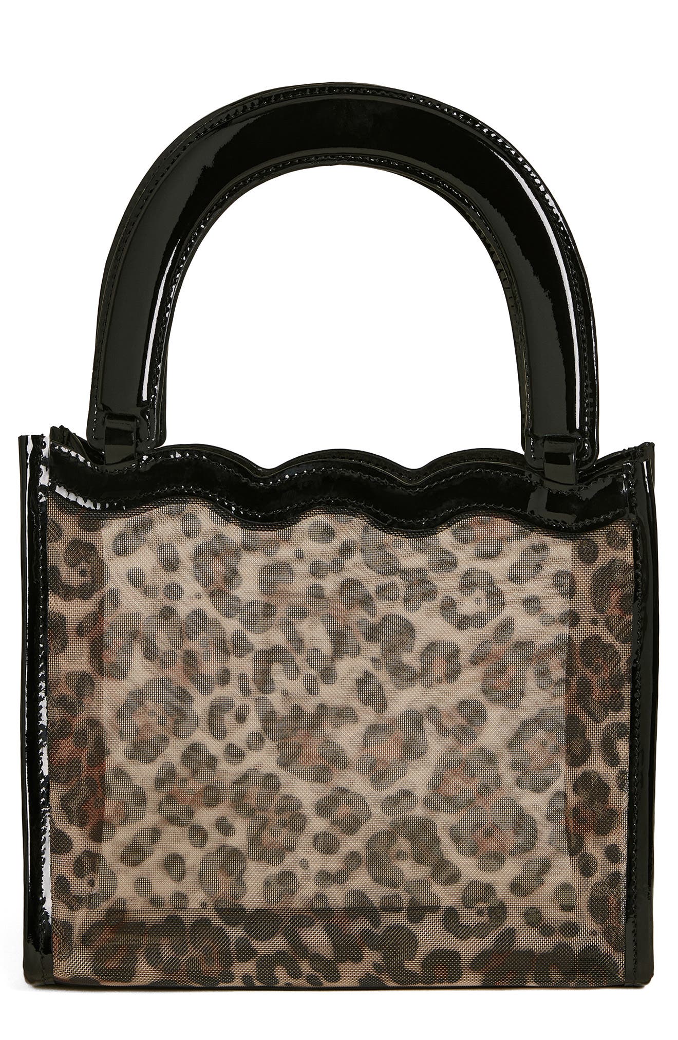 Reformation Emma Mini Top Handle Bag, Main, color, Leopard Mesh
