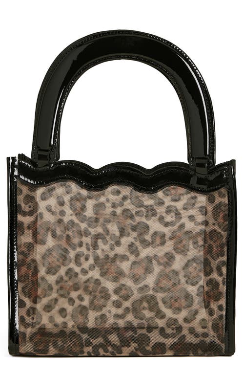 Reformation Emma Mini Top Handle Bag in Leopard Mesh at Nordstrom