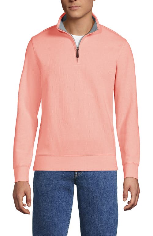 LANDS' END LANDS' END BEDFORD RIB QUARTER ZIP SWEATER