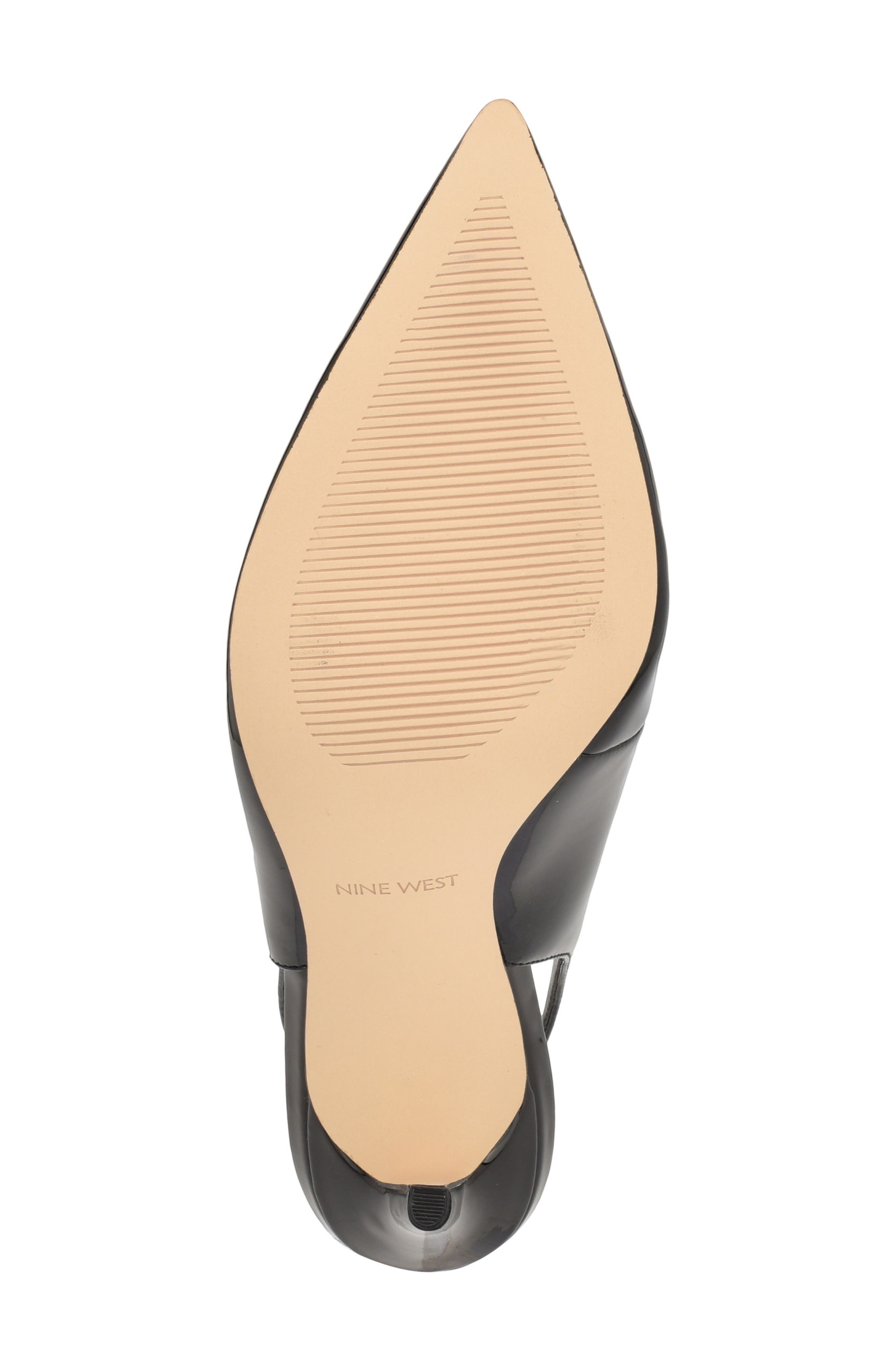 Nine West Feather Slingback Pointed Toe Pump, Alternate, color, Black