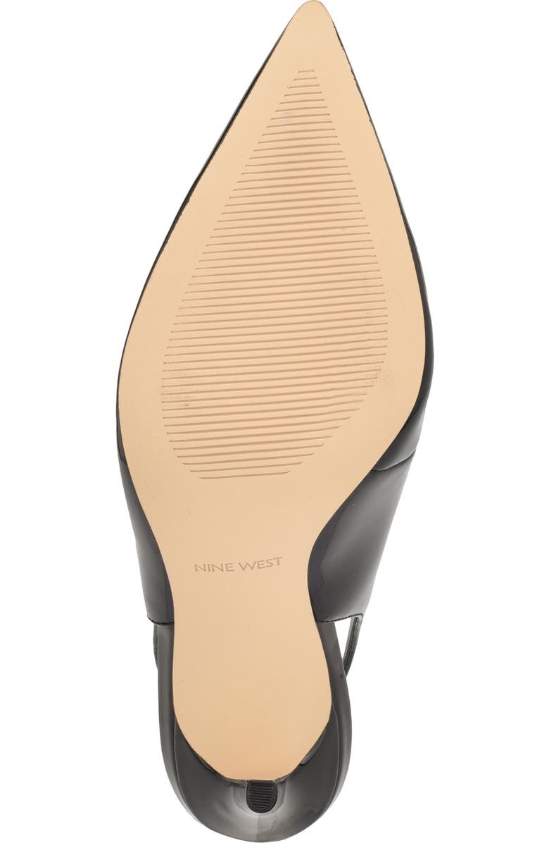 Nine West Feather Slingback Pointed Toe Pump, Alternate, color, Black