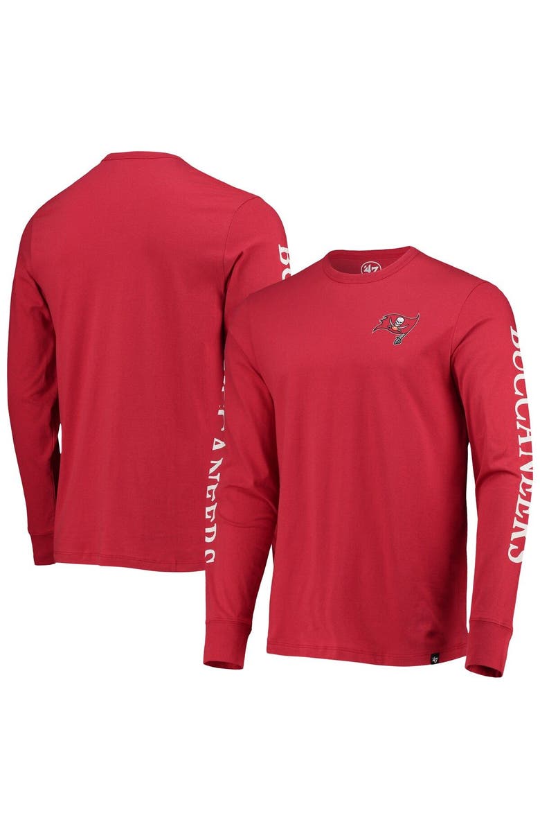 '47 Men's '47 Red Tampa Bay Buccaneers Franklin Long Sleeve T-Shirt, Main, color, Red