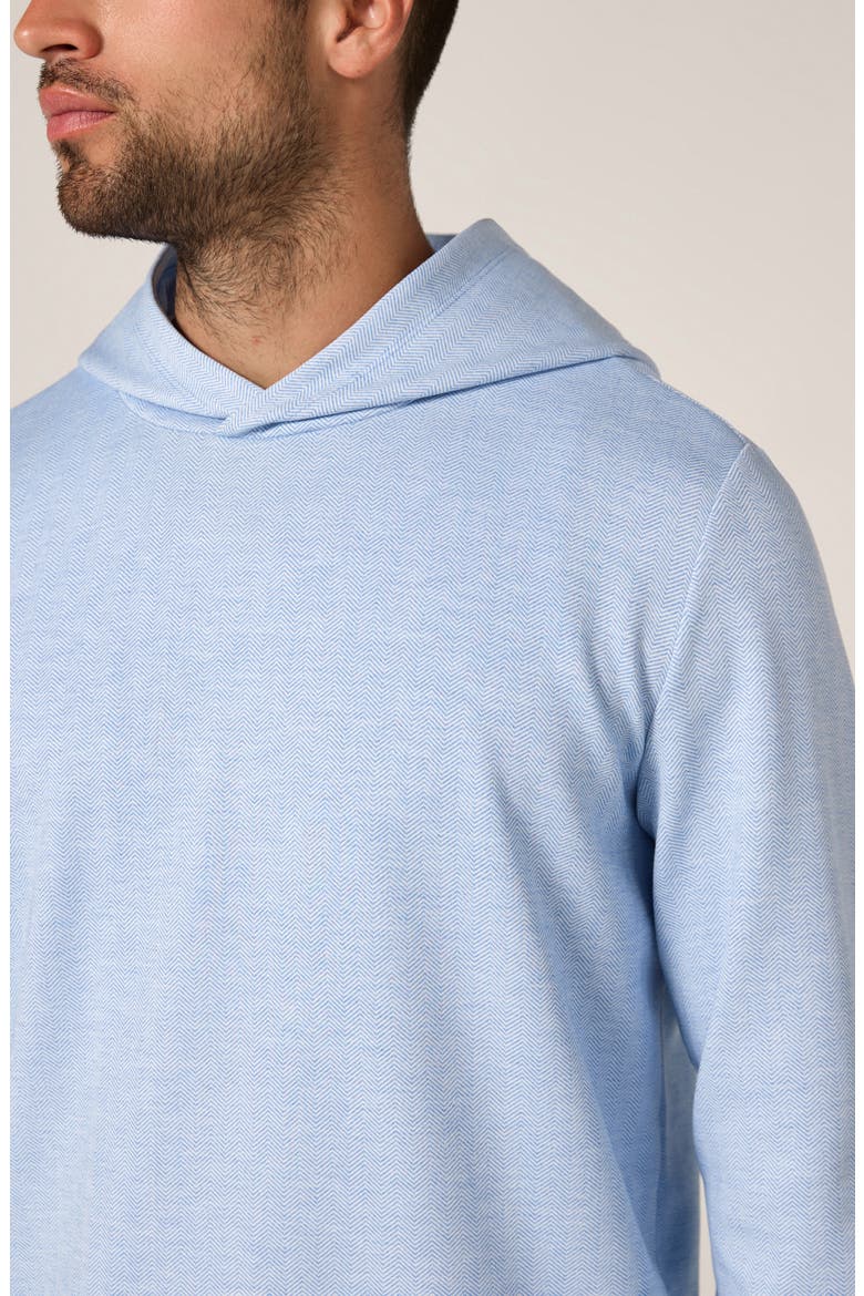 Roarke Herringbone Hoodie, Alternate, color, LIGHT BLUE