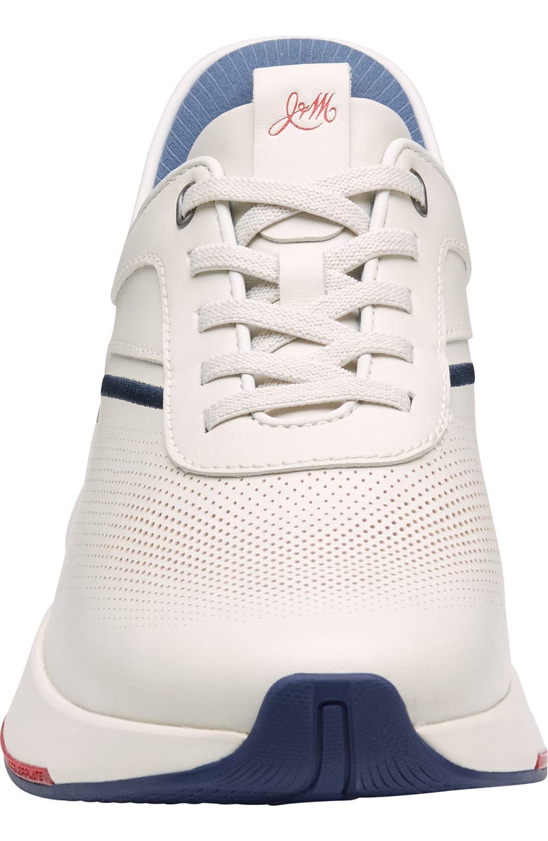 Johnston & Murphy Surge U-Throat Embossed Sneaker, Alternate, color, White Full Grain
