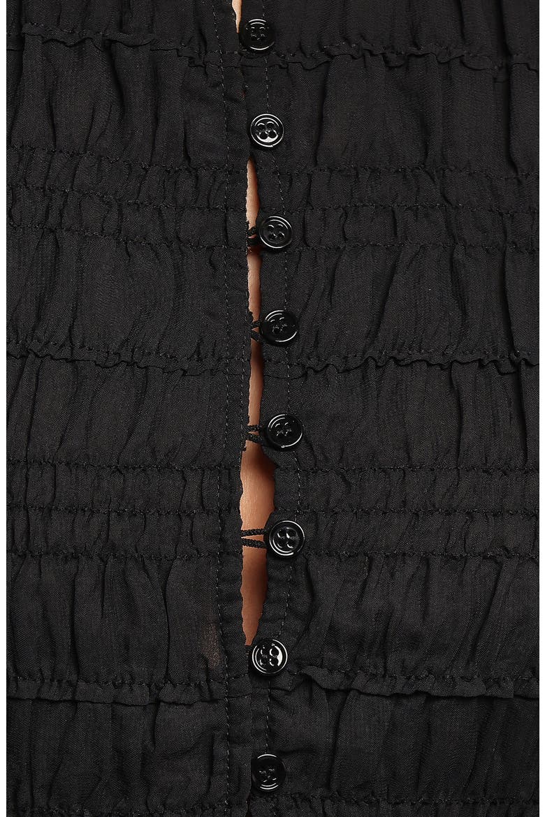 Valana Smock Top, Alternate, color, BLACK