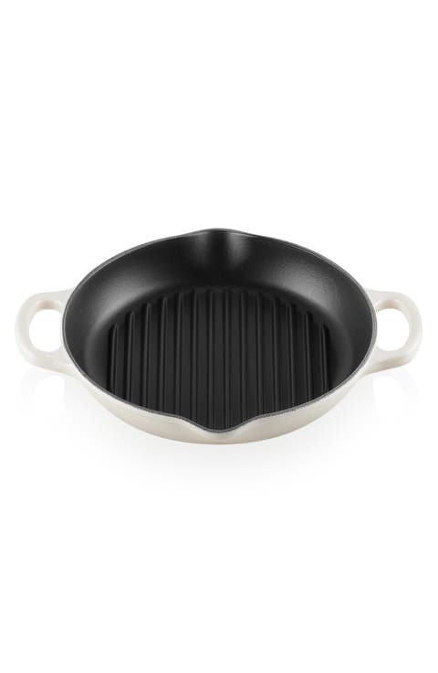 Signature Deep Round Enamel Cast Iron Grill Pan