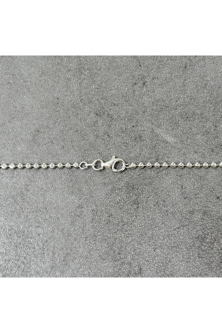 Moon Bead Chain Necklace, Alternate, color, Sterling Silver