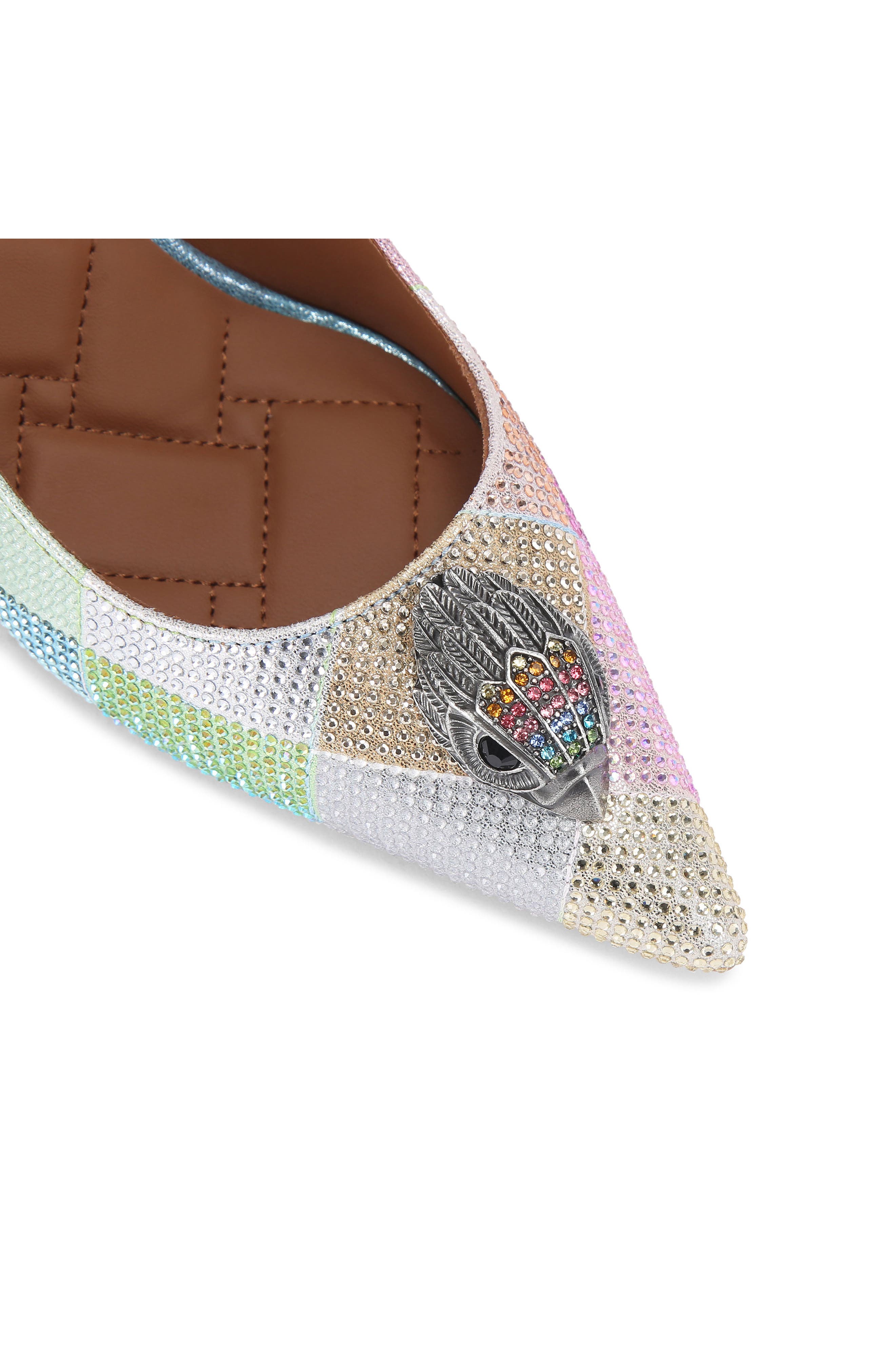 Kurt Geiger London Belgravia Eagle Pointed Toe Court Pump, Alternate, color, Blue/ Green Multi