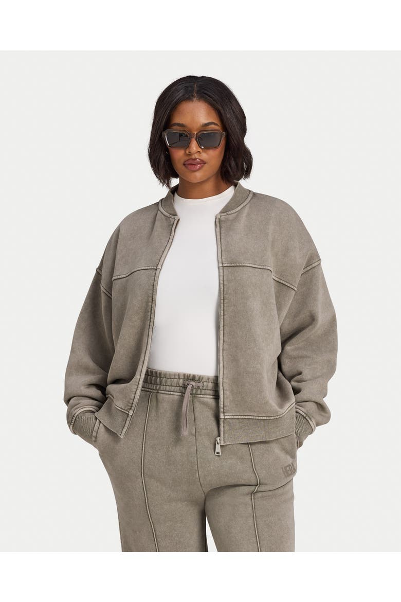 Faded Bomber Jacket, Main, color, Washed Marsh Grey