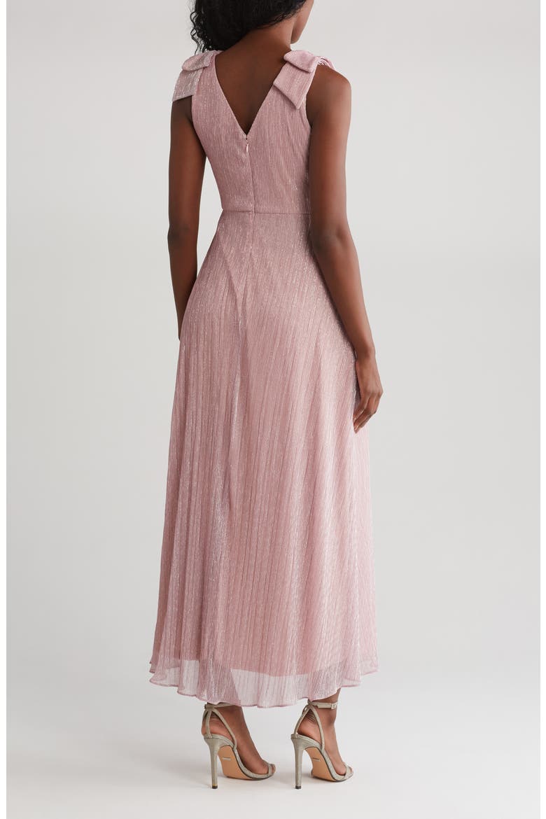 Shimmer Surplice V-Neck Maxi Dress, Alternate, color, PINK