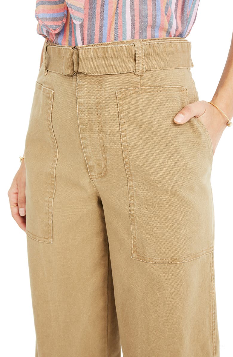 Madewell Utility Crop Wide Leg Pants, Alternate, color,