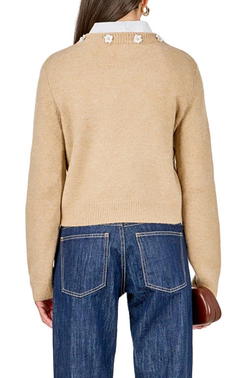 Endless Rose Floral Button Cardigan In Neutral