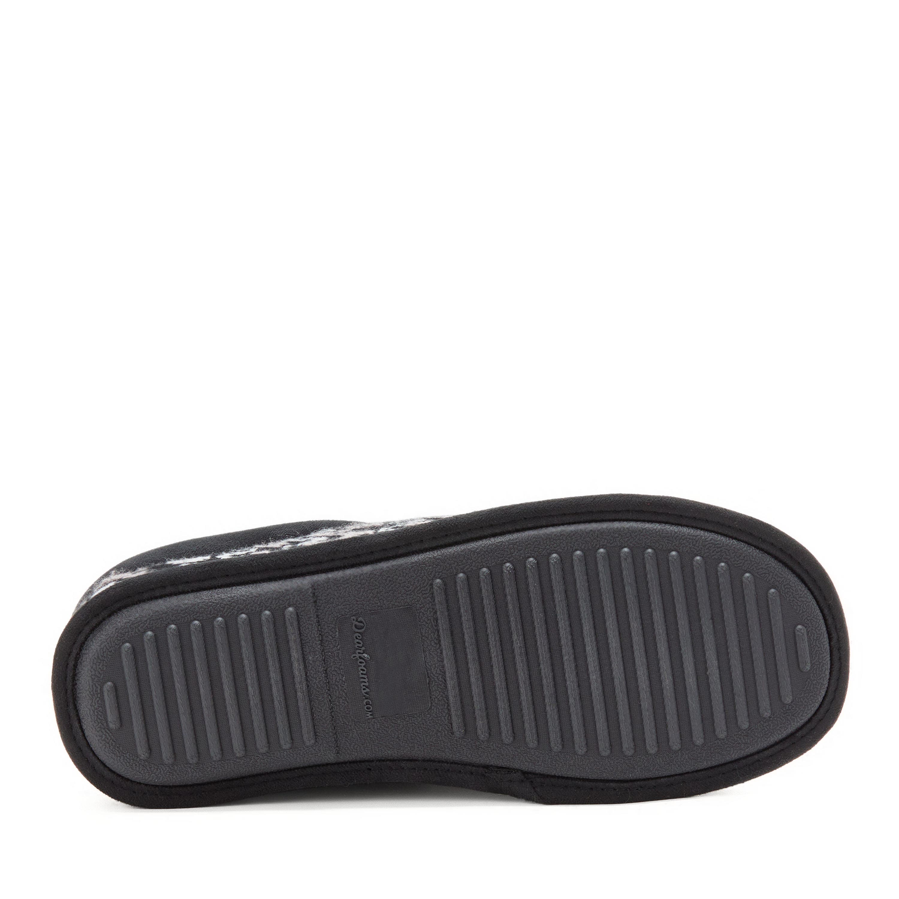 DEARFOAMS Asher Marled Knit Clog Slipper, Alternate, color, Black Combo