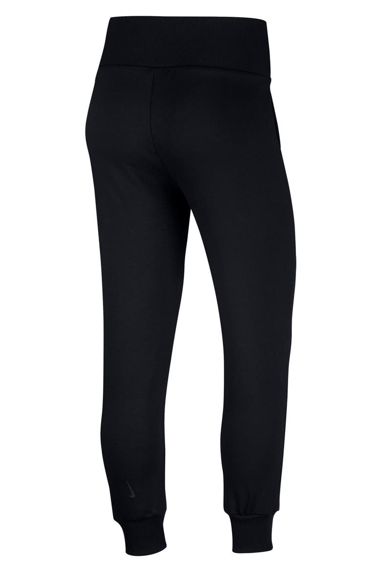 Flow Hyper Pocket 7/8 Yoga Pants, Alternate, color, BLACK/ DK SMOKE GREY
