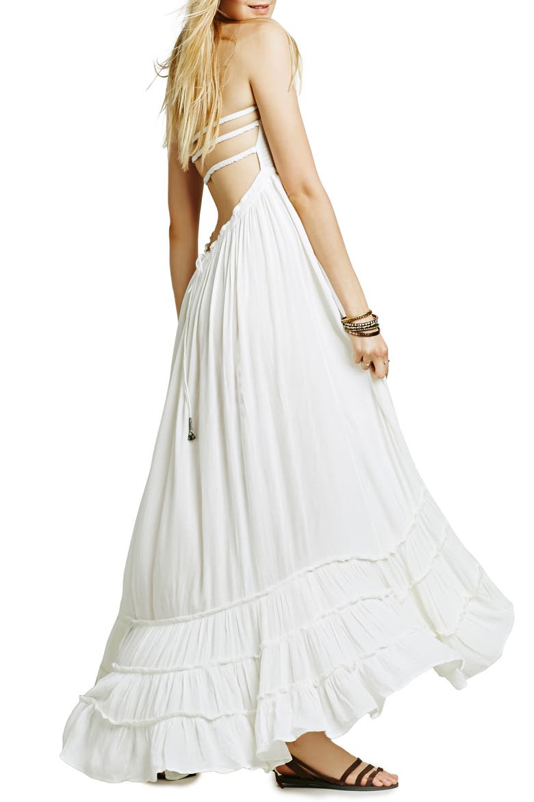 Endless Summer by Free People Extratropical Smocked Maxi Dress, Alternate, color, IVORY