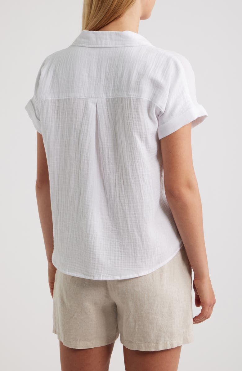 beachlunchlounge Chicago Gauze Shirt, Alternate, color, White