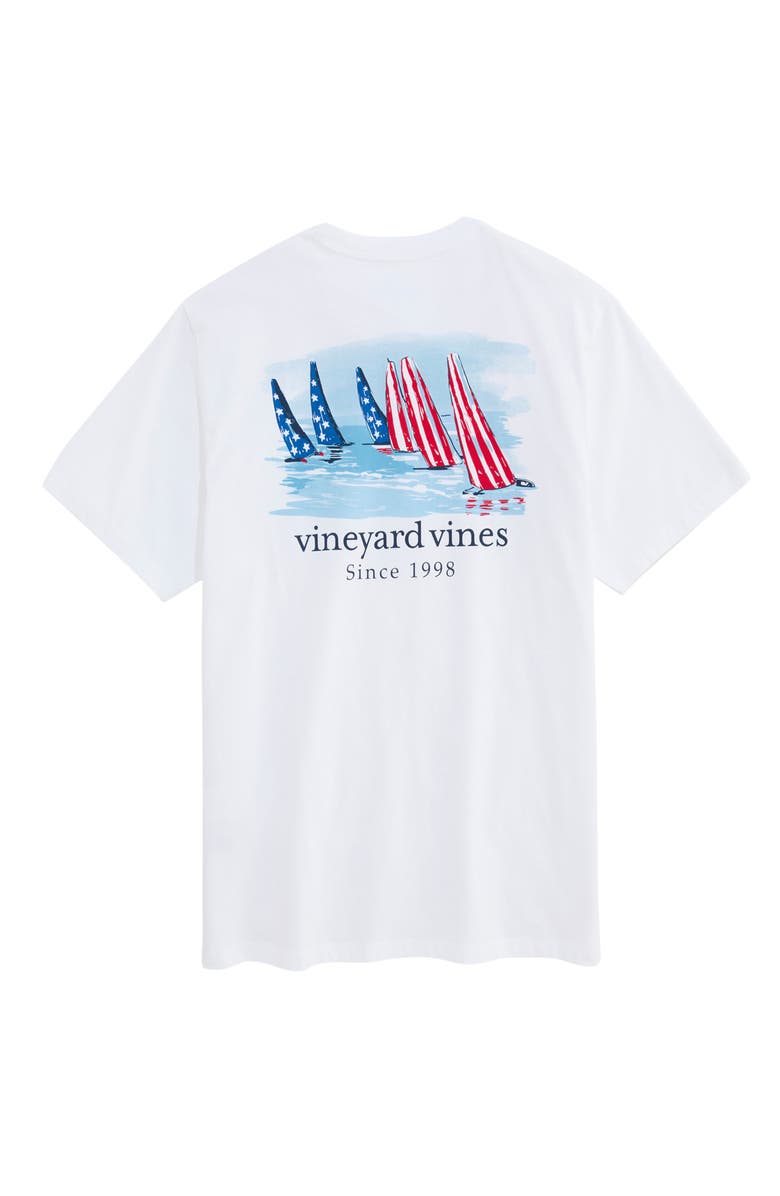 vineyard vines Race to the US Graphic Pocket T-shirt, Alternate, color, White Cap