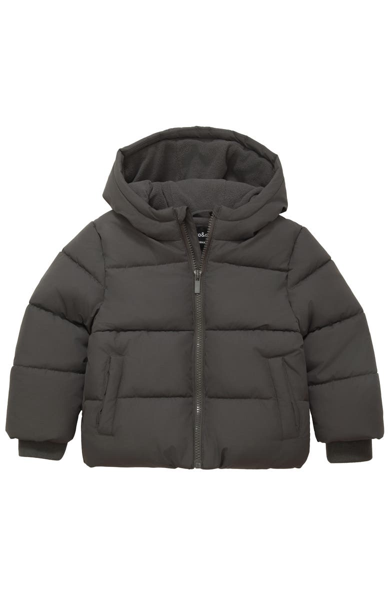 Rokka&Rolla Fleece Lined Cloud Hooded Jacket, Main, color, Shadow Gray