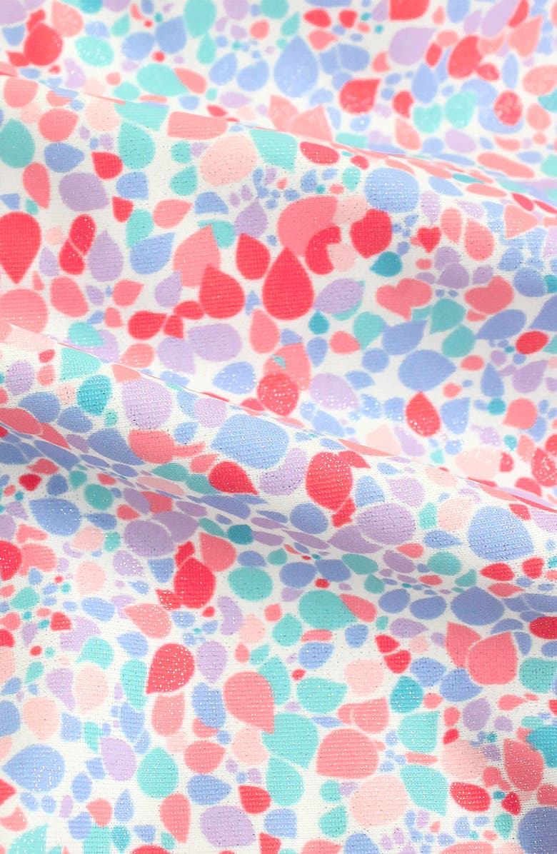 RuffleButts KIds Shimmer Ruffled Two-Piece Rashguard Swimsuit, Alternate, color, Periwinkle