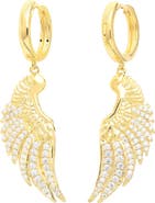 Seven Saints Angel Wing Pave Earrings