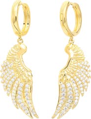 Seven Saints Angel Wing Pave Earrings