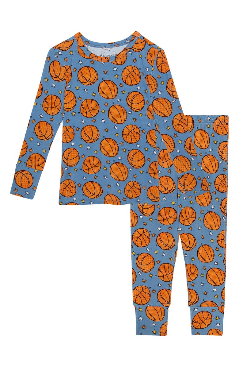 Posh Peanut Kids' Long Sleeve Fitted Two-Piece Pajamas, Main, color, 