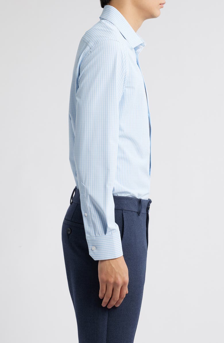 Mizzen+Main Leeward Trim Fit Button-Up Shirt, Alternate, color, Cornflower Winston Check