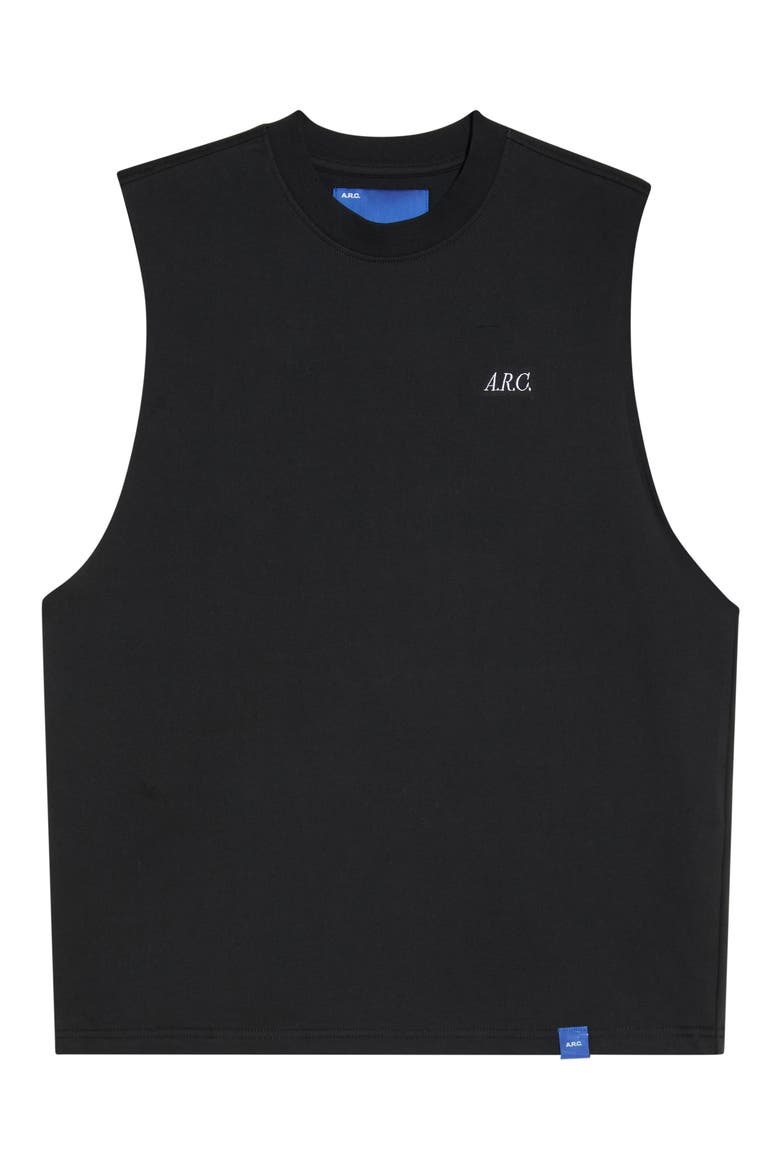 Standard Logo Cotton Muscle Tank, Main, color, BLACK