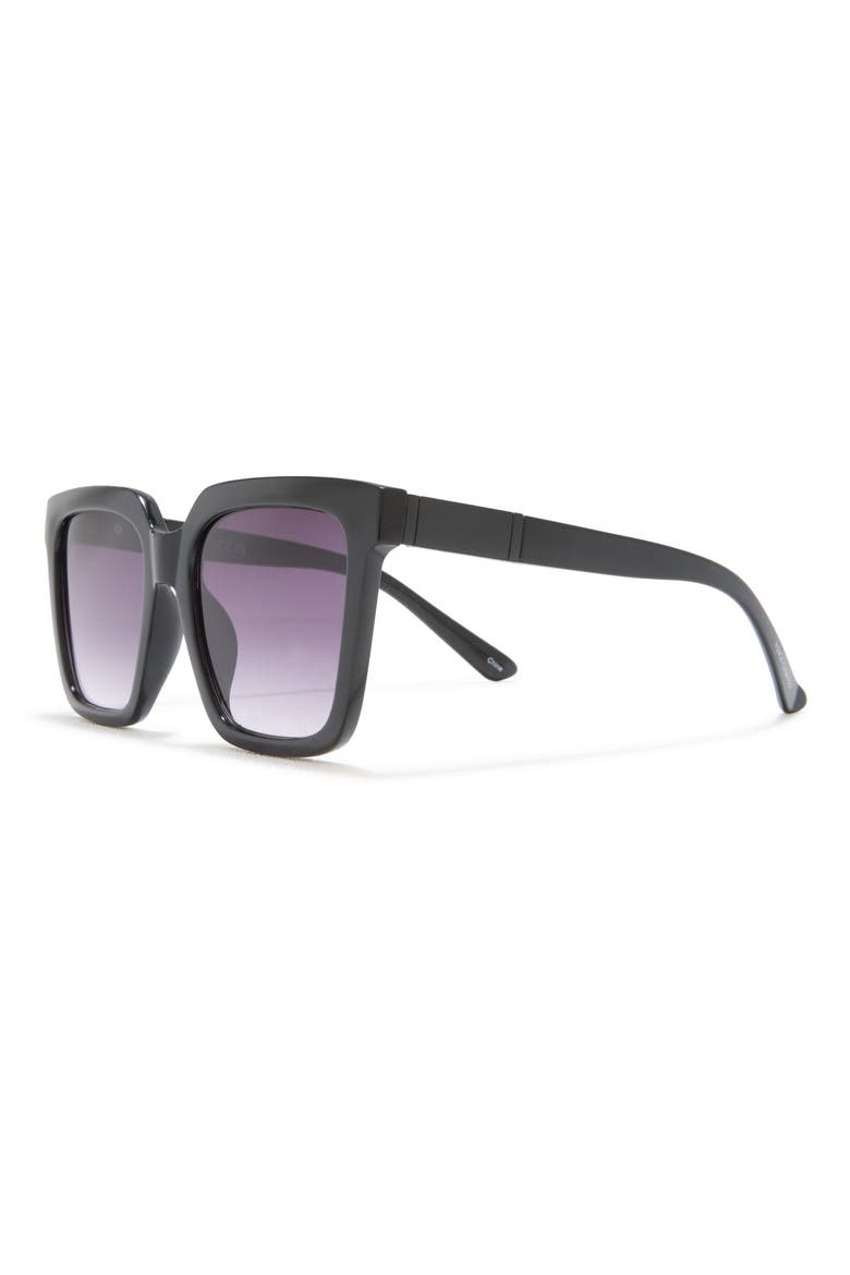Oversize Square Sunglasses, Alternate, color, BLACK