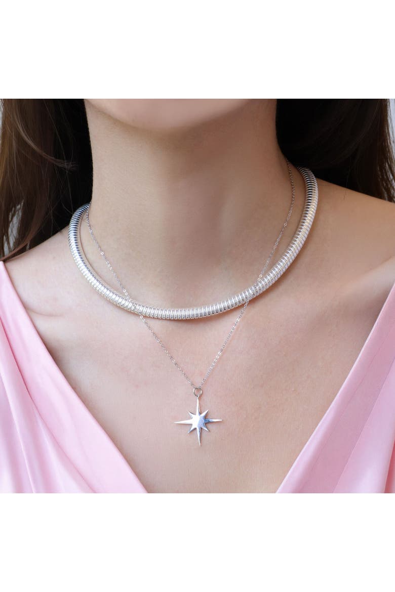 Starburst Necklace, Alternate, color, Sterling Silver
