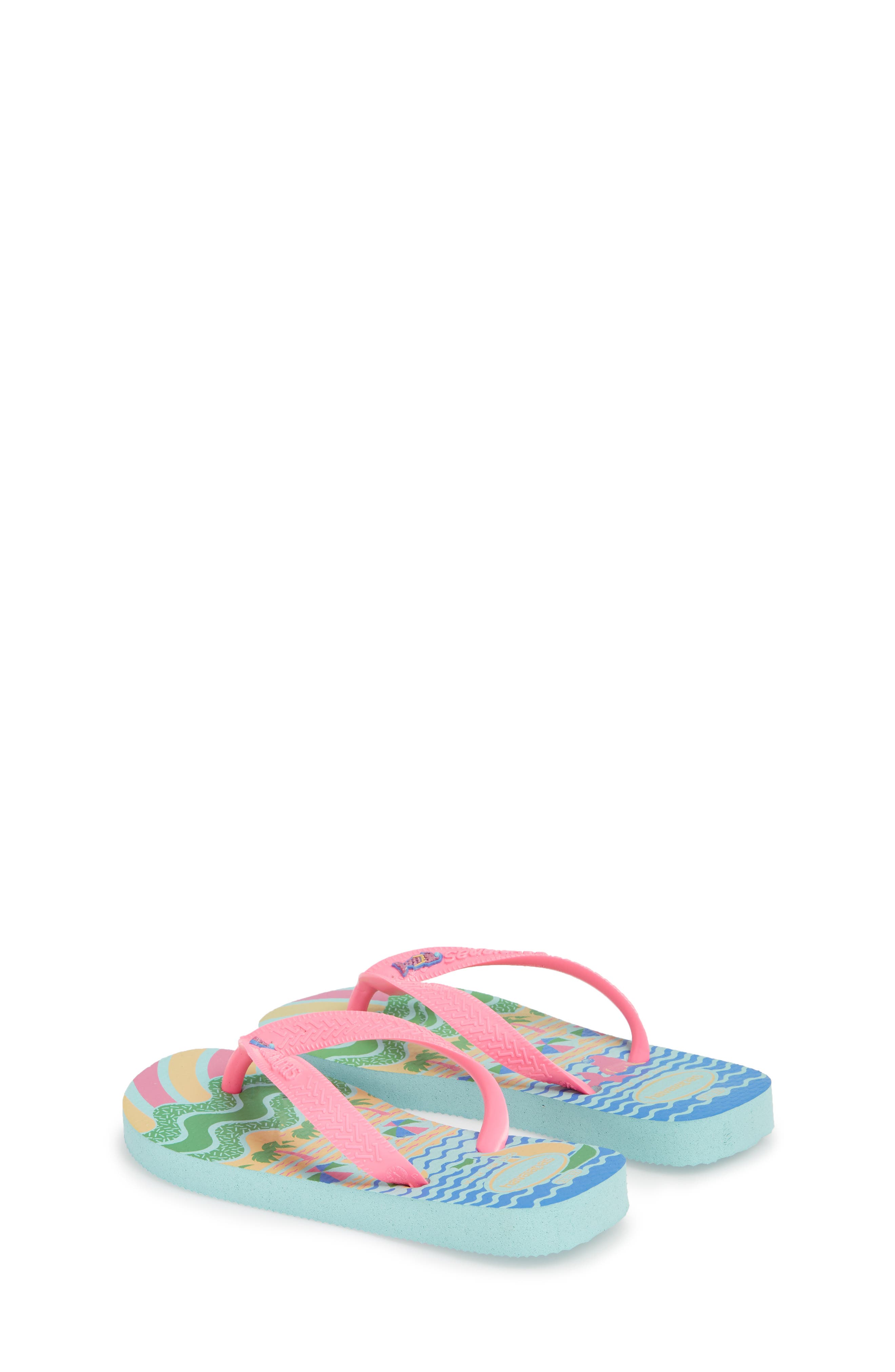 Kids' Fantasy Flip Flop, Alternate, color, ICE BLUE