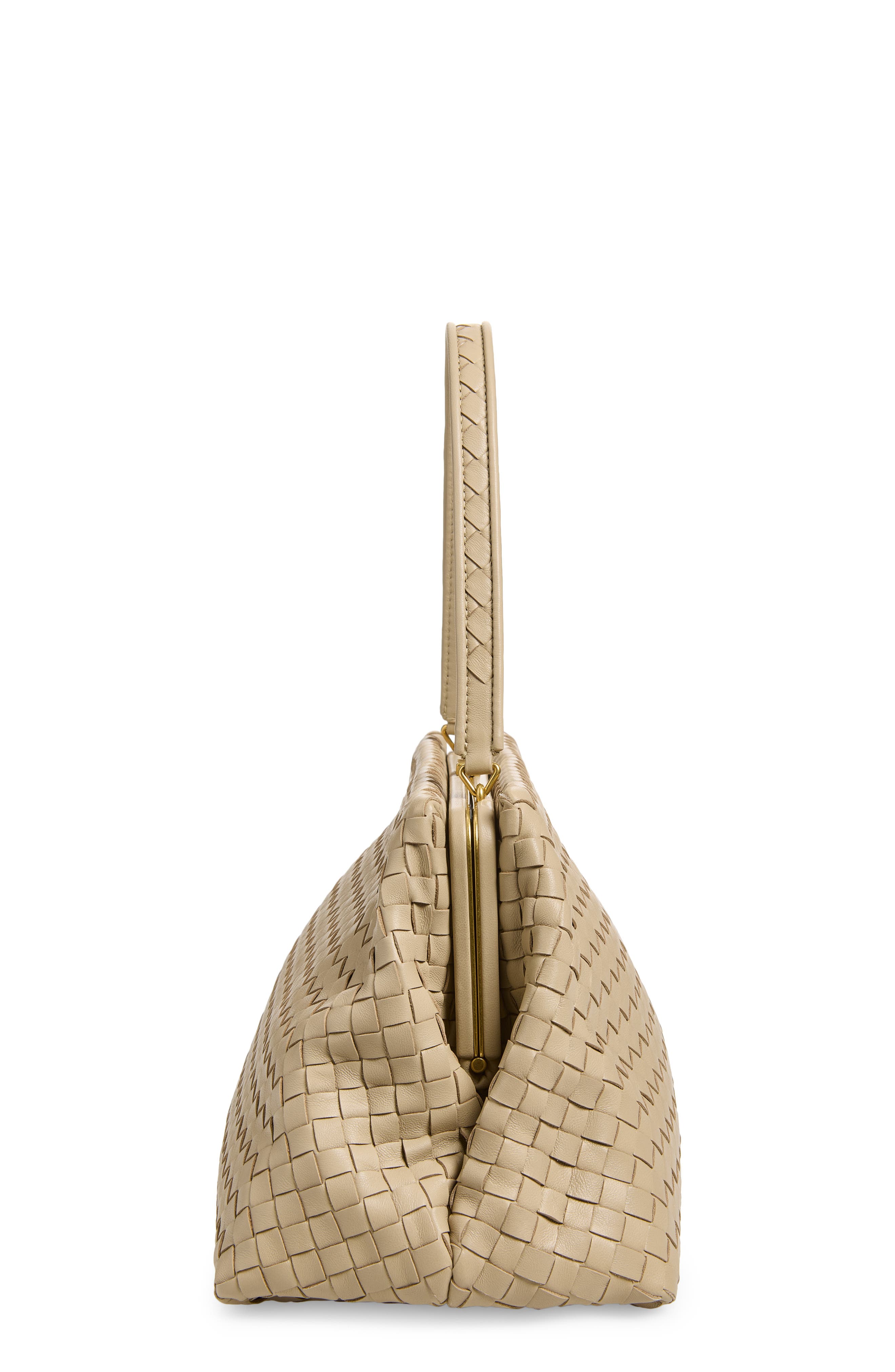 Bottega Veneta The 1998 Intrecciato Leather Handbag, Alternate, color, Ecru