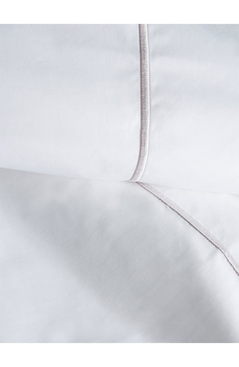 MELANGE HOME Marrow Stripe Cotton Percale Duvet Set, Alternate, color, Grey/White