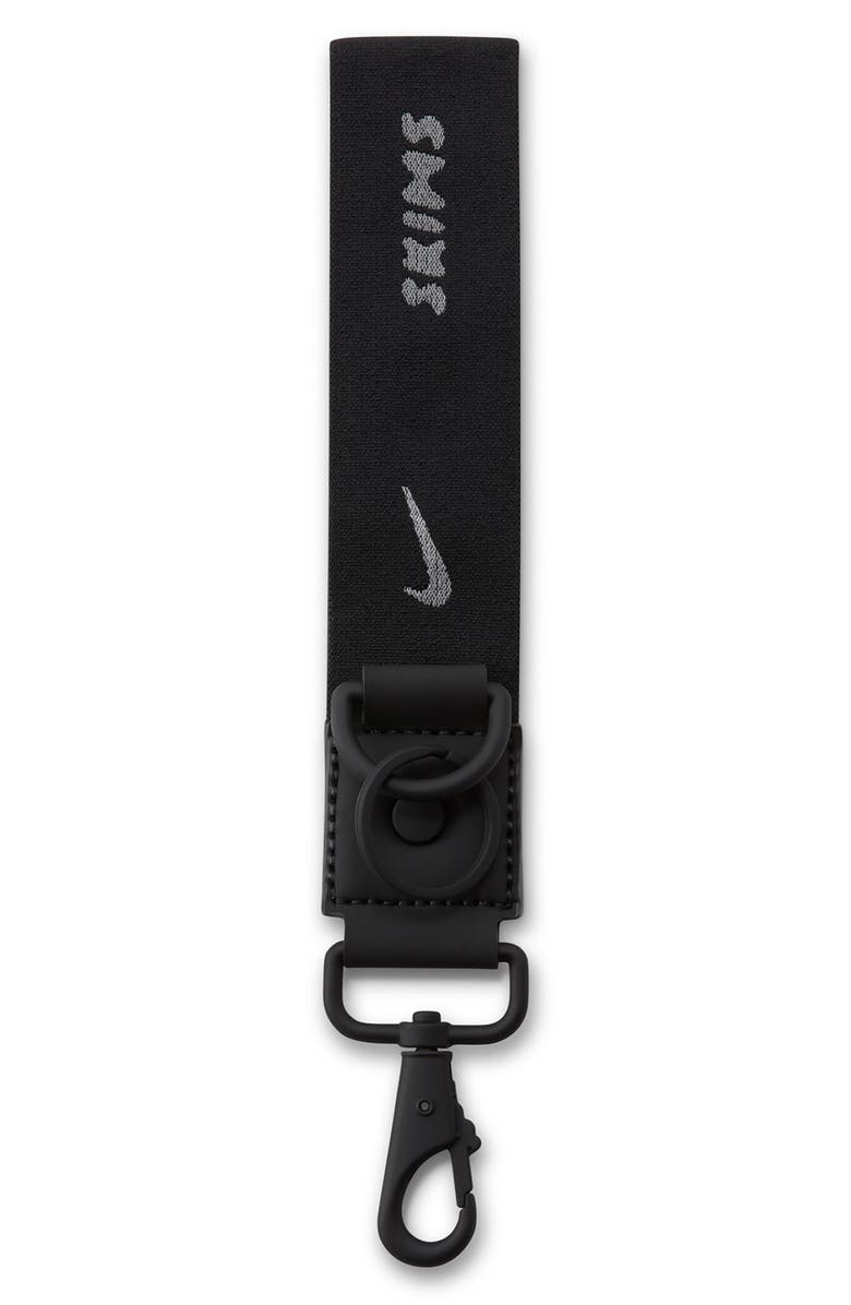 Nike Keychain Wristlet, Main, color, Obsidian/ Silver