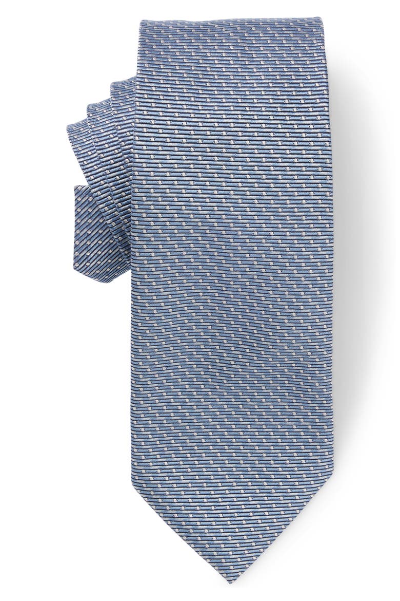 Micropattern Silk Jacquard Tie, Main, color, LIGHT/ PASTEL BLUE