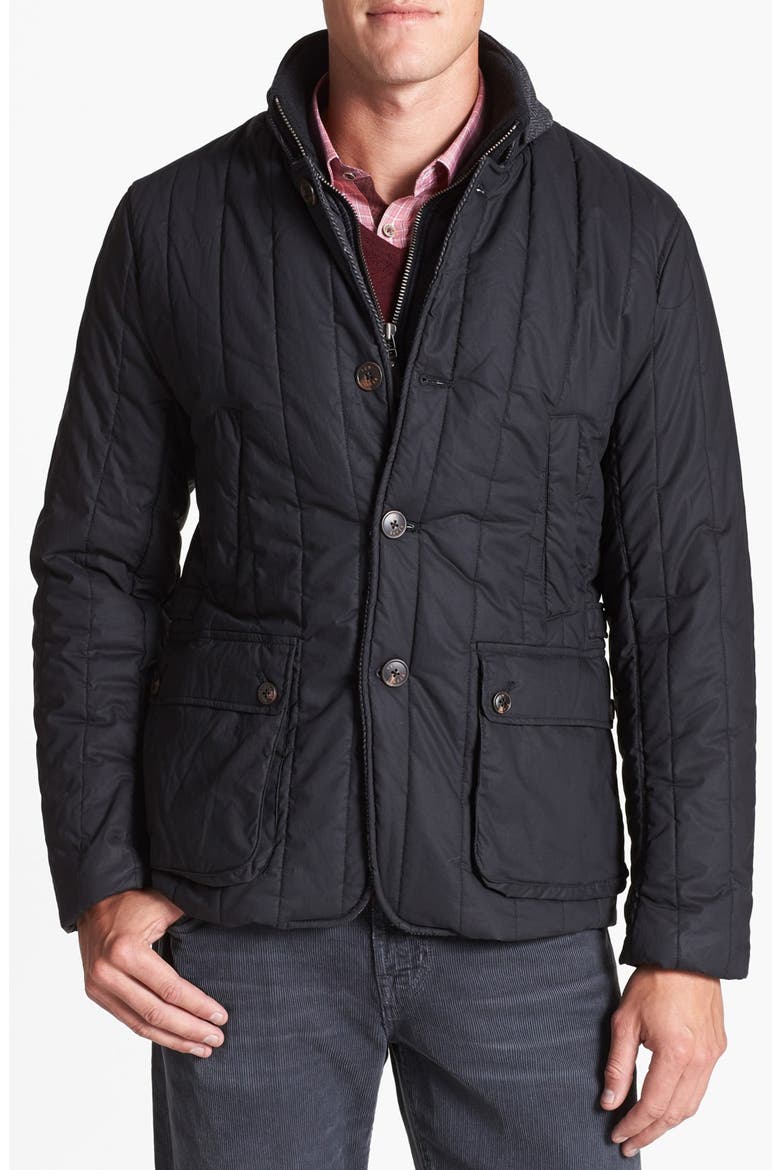 'Kereed' Quilted Jacket, Main, color, BLACK