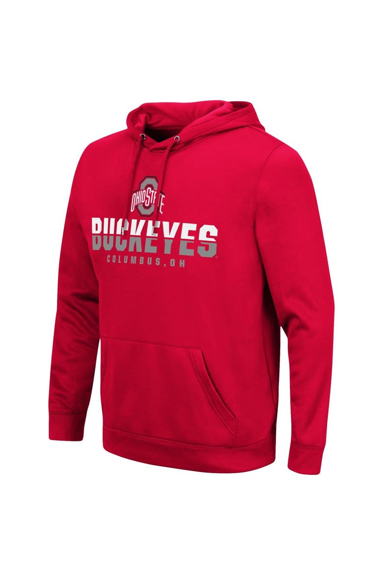 Men's Colosseum Scarlet Ohio State Buckeyes Lantern Pullover Hoodie, Alternate, color, Scarlet