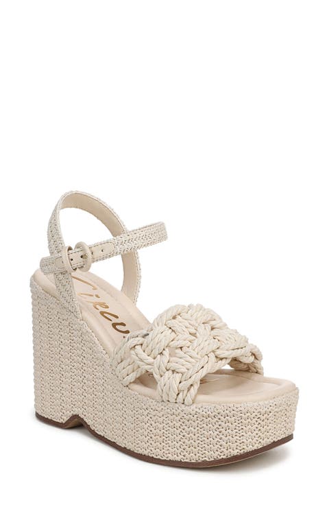Jackie Ankle Strap Platform Wedge Sandal (Women)