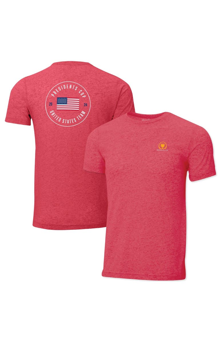 AHEAD Men's Ahead  Heather Red 2024 Presidents Cup Team USA Instant Classic T-Shirt, Main, color, 