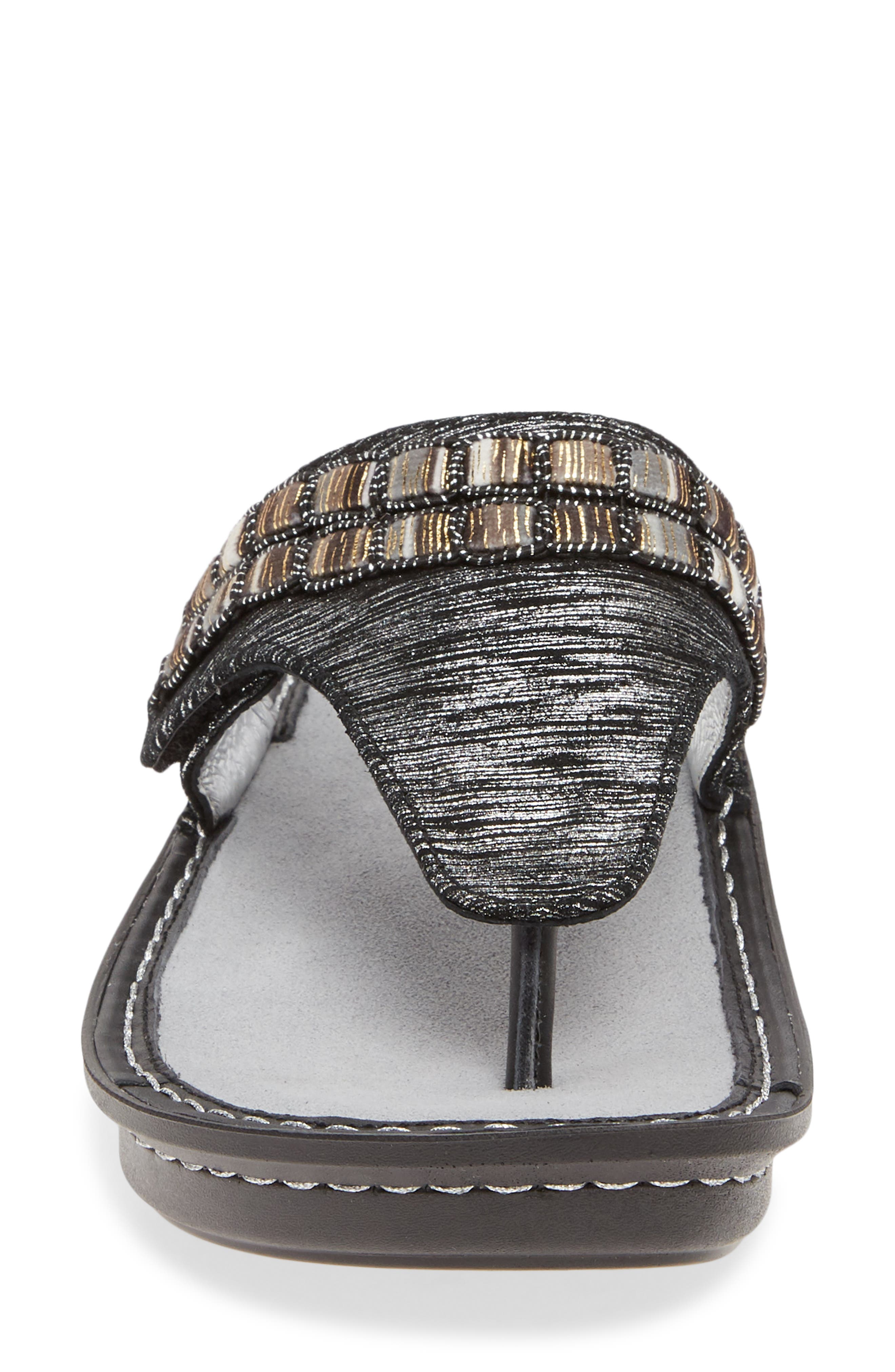 Alegria 'Vanessa' Thong Sandal, Alternate, color, SOIREE SILVER LEATHER
