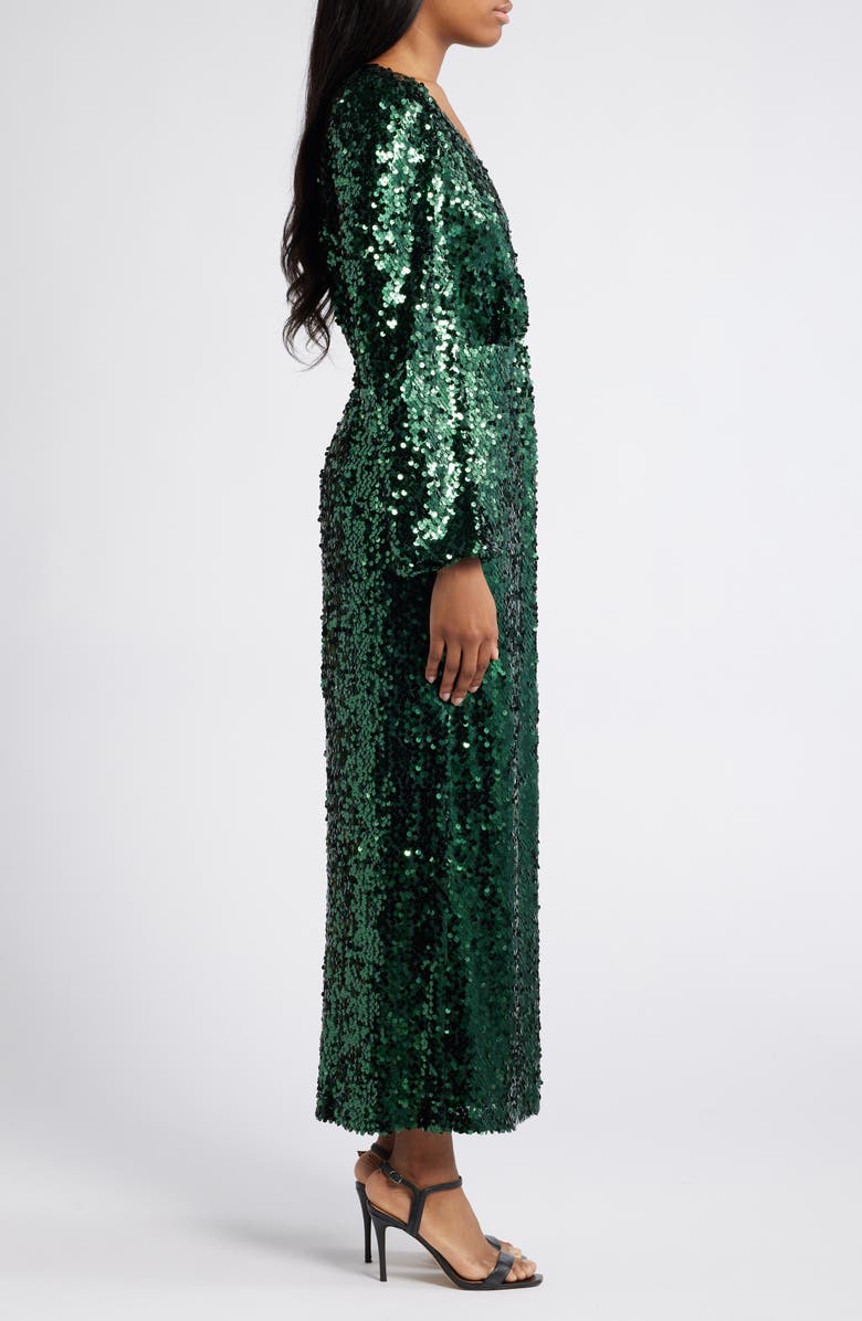 WAYF The Carrie Sequin Long Sleeve Gown, Alternate, color,