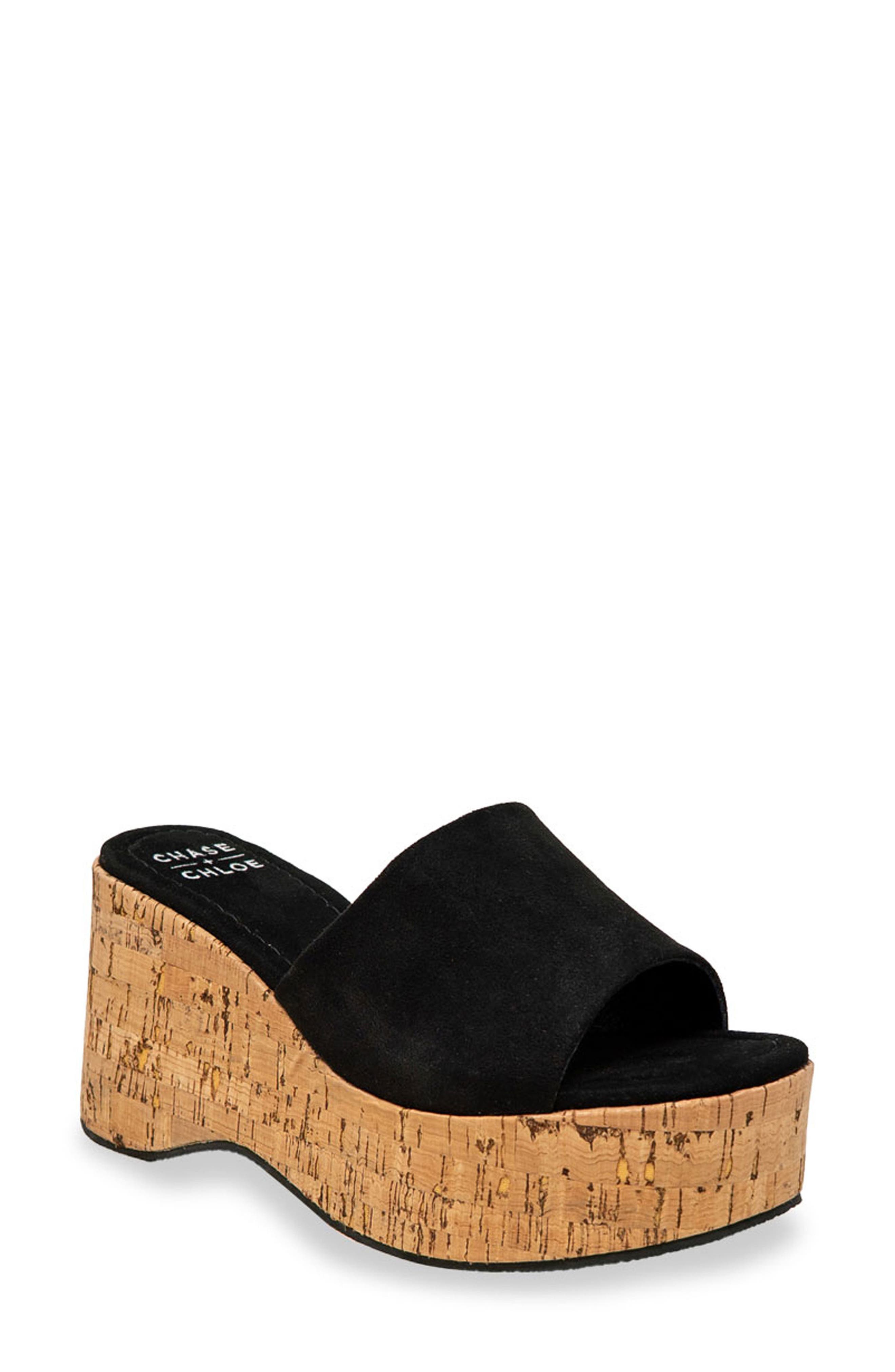 Rita Open Toe Cork Platform Wedge Sandal
