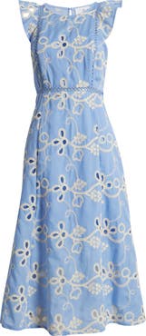 Sam Edelman Rope Embroidery A-Line Dress