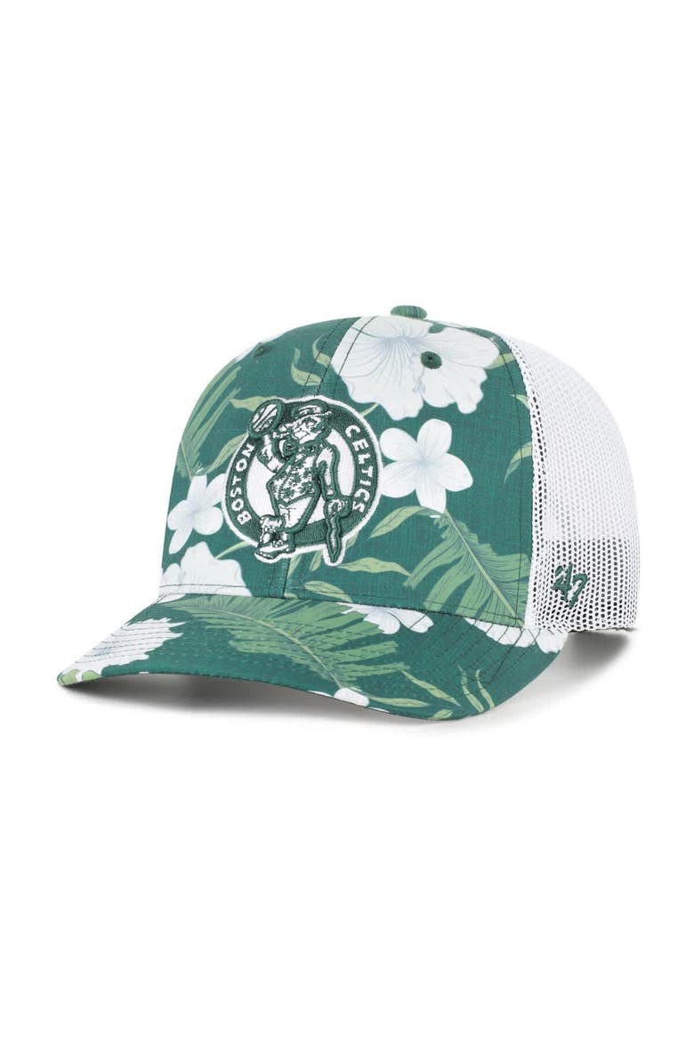 Men's '47  Green Boston Celtics Beach Side Trucker Adjustable Hat, Main, color, Green