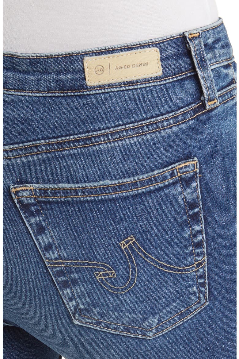 The Legging Raw Hem Ankle Skinny Jeans, Alternate, color, 12 YEARS BLUE DUST