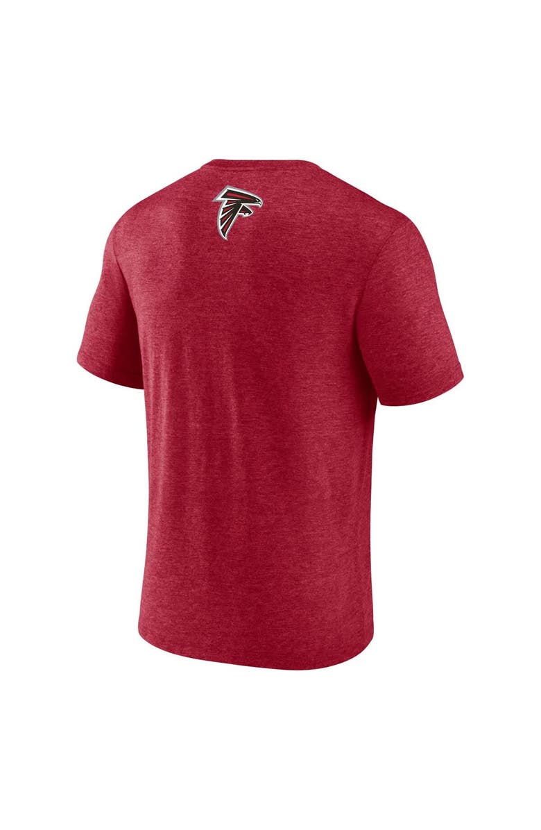 FANATICS Men's Fanatics  Red Atlanta Falcons Tri-Blend Around Helmet T-Shirt, Alternate, color, 