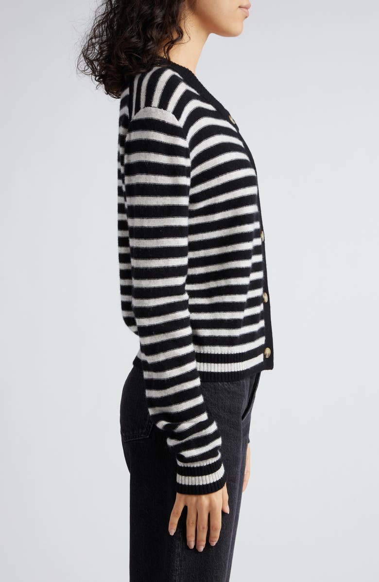 ATM Anthony Thomas Melillo Stripe Wool & Cashmere Cardigan, Alternate, color, 