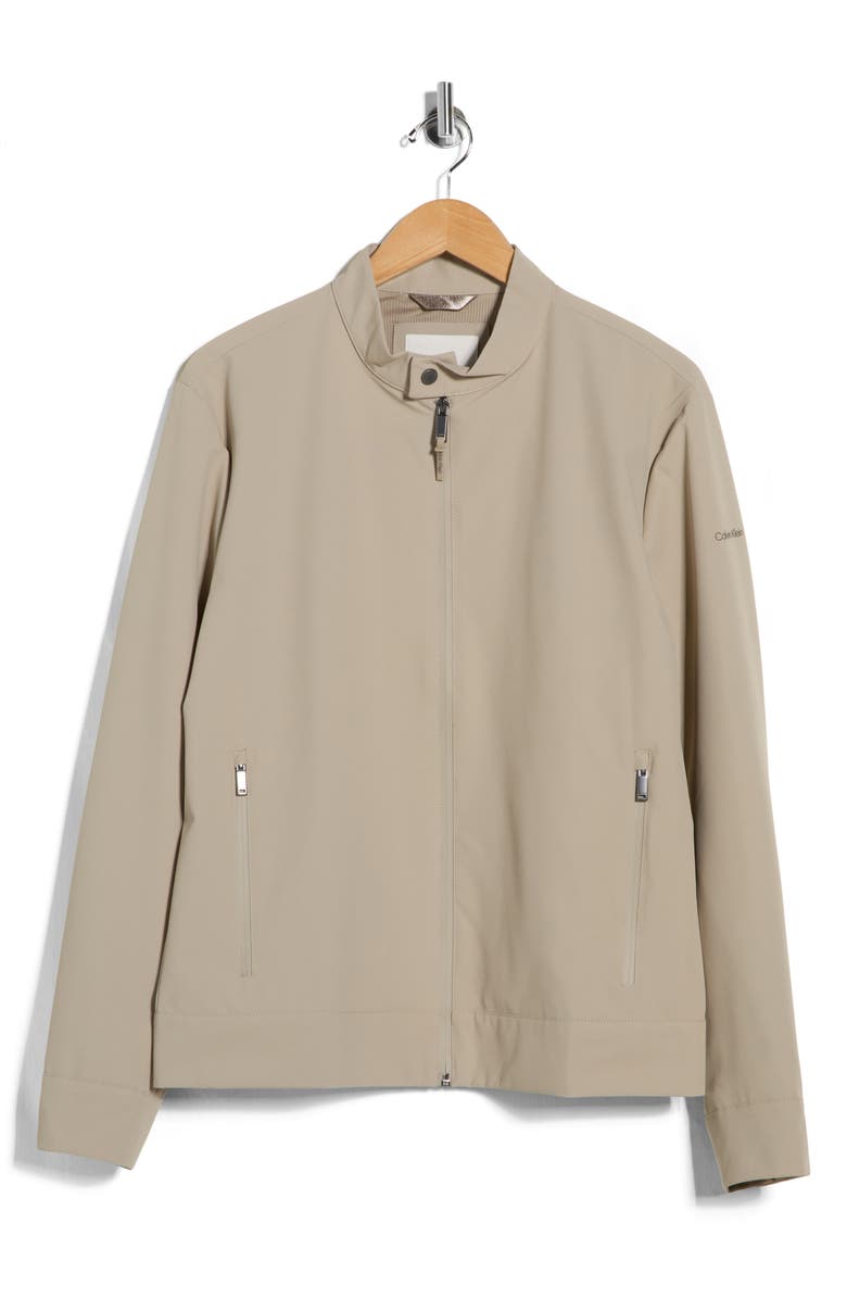 Calvin Klein Stretch Woven Golf Jacket, Main, color, Vintage Khaki