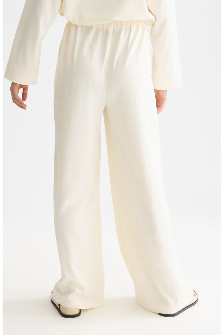 Eleni Jacquard Wide Leg Pants, Alternate, color, EGGNOG