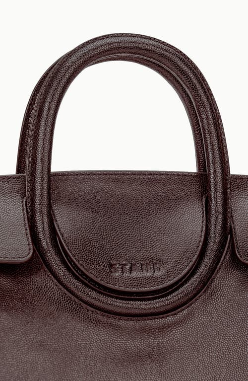 Staud Mini Maude Leather Carryall Bag In Brown